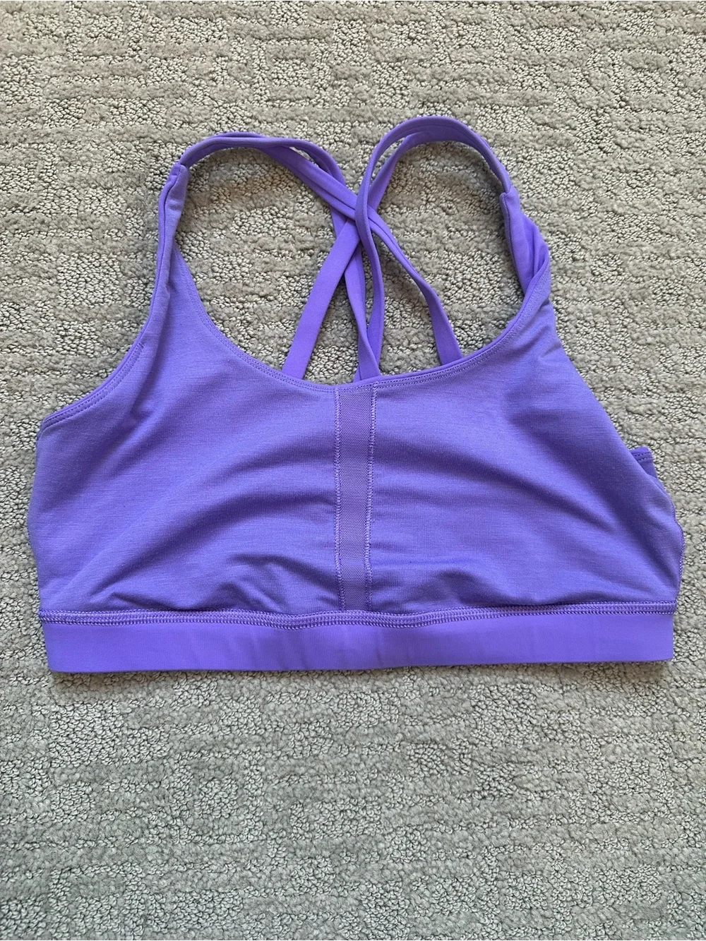 Lululemon Energy Bra Purple Size 8 Strappy Crossback Athletic Sports Bra